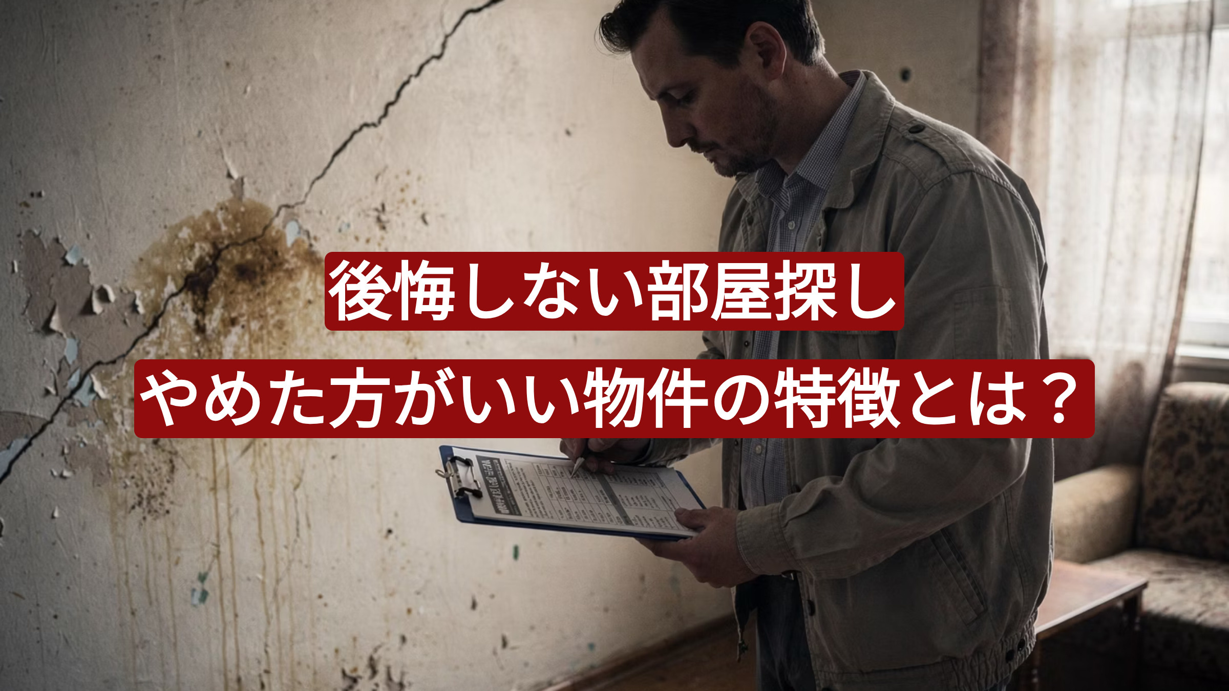 【天満 賃貸】後悔しない部屋探し｜やめた方がいい物件の特徴とは？の画像