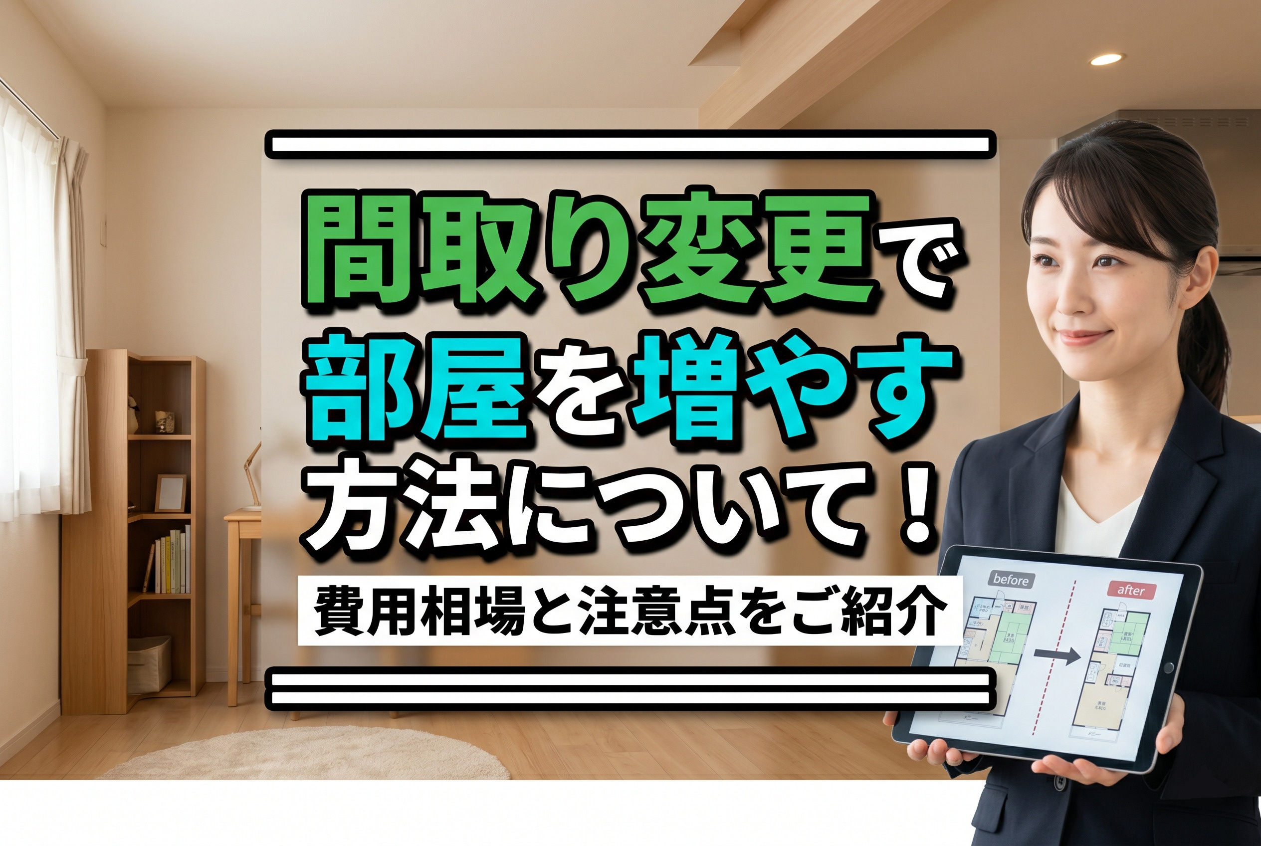 家の間取り変更で部屋を増やす方法について！費用相場と注意点をご紹介の画像