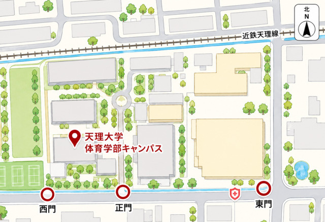 体育学部キャンパス門情報