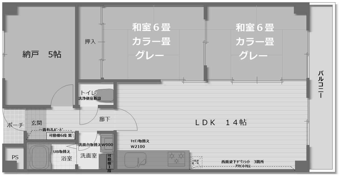 シャトレファミール306 間取り図