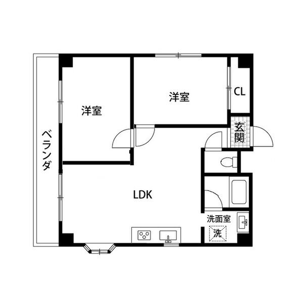 オーナーズマンション杭全201 間取り図