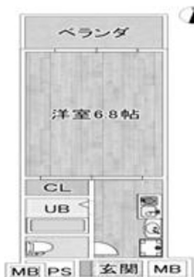 岩伸ヴィルブーケ湯里606 間取り図（Aタイプ）