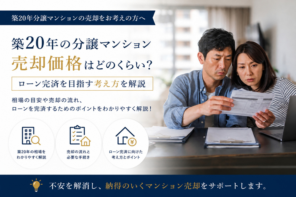 築20年分譲マンションの売却価格は？ローン完済を目指す考え方を解説の画像