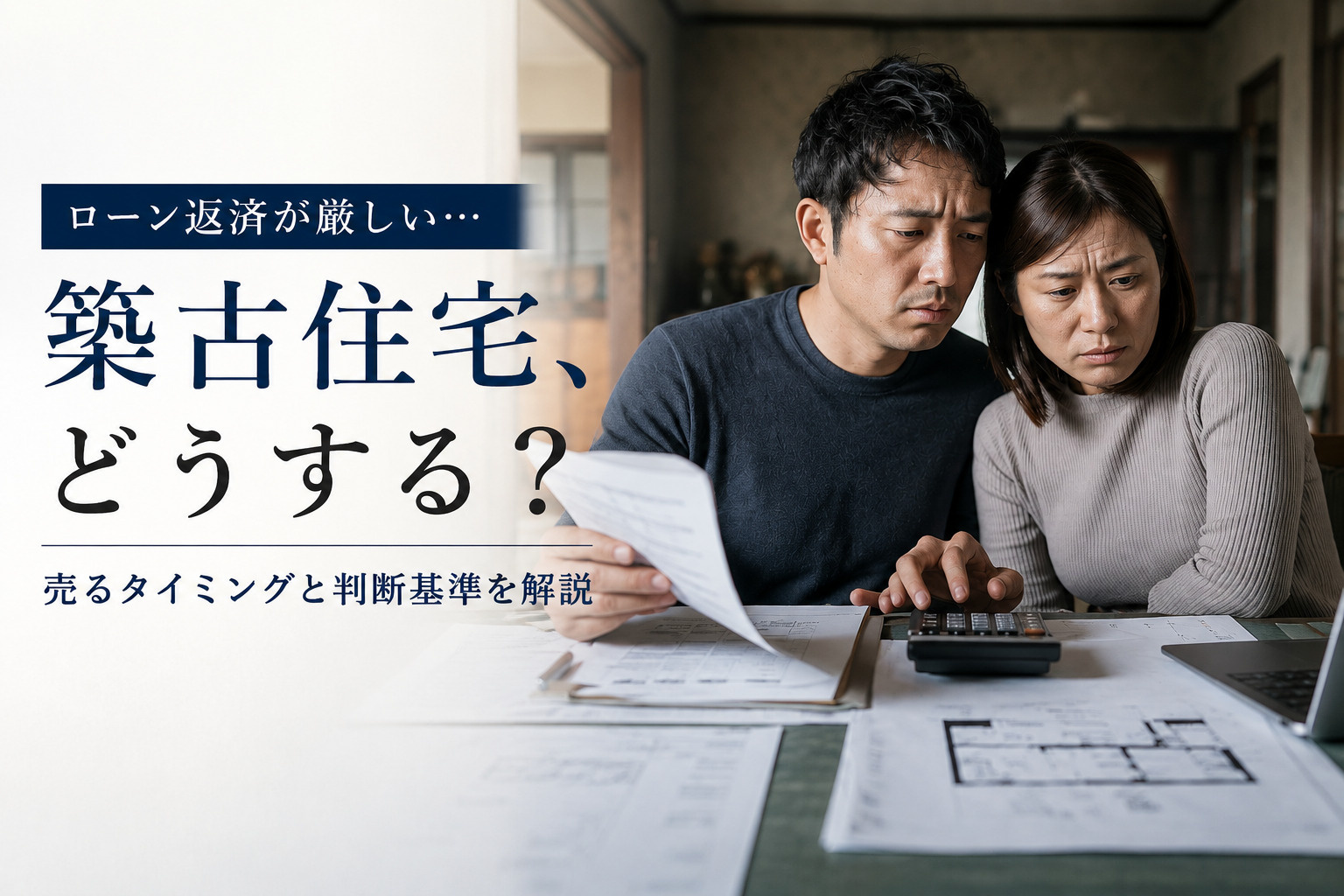 ローン返済が厳しい築古住宅の対処法とは?売るタイミングと判断基準を解説の画像