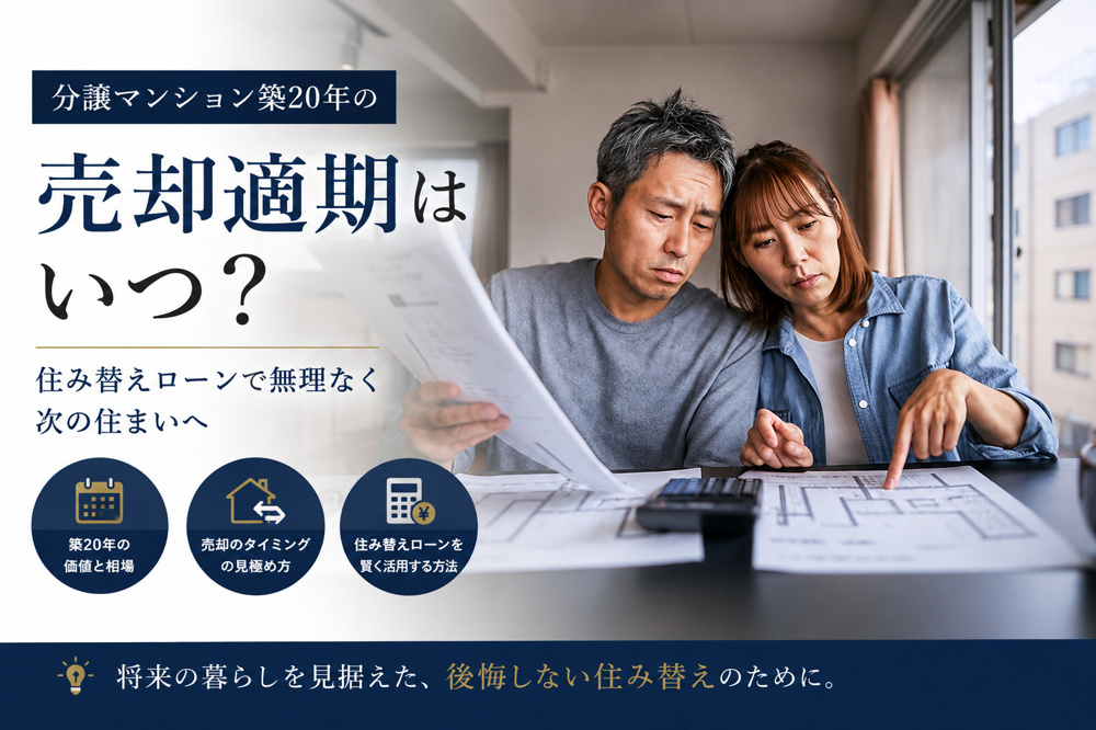 分譲マンション築20年の売却適期はいつ？住み替えローンで無理なく次の住まいへの画像