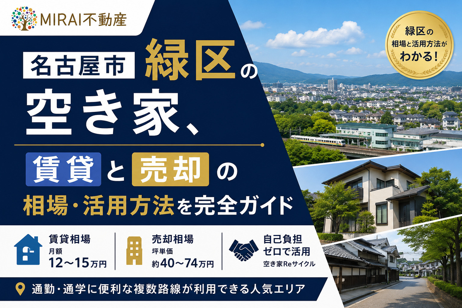 名古屋市緑区の空き家、 賃貸と売却の相場・活用方法を完全ガイドの画像
