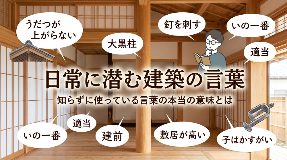  日常に潜む実は建築の言葉の画像