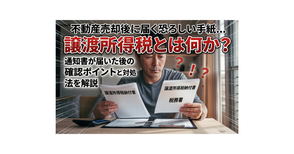 譲渡所得税とは何か不動産売却後の税金を整理！通知書が届いた後の確認ポイントと対処法を解説の画像