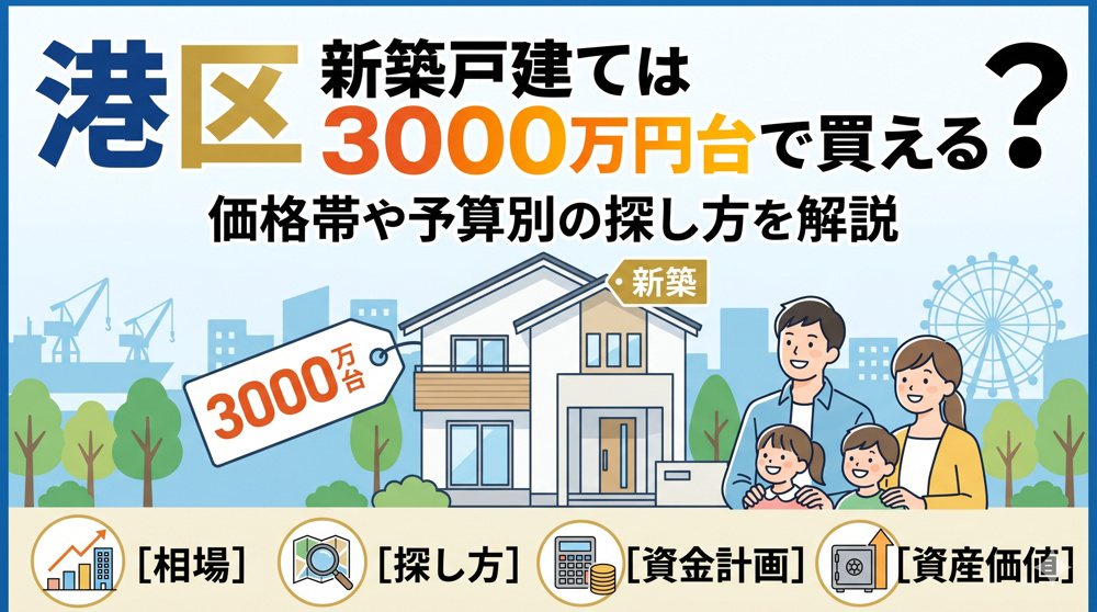 港区で新築戸建ては3000万円台で買える？価格帯や予算別の探し方を解説の画像
