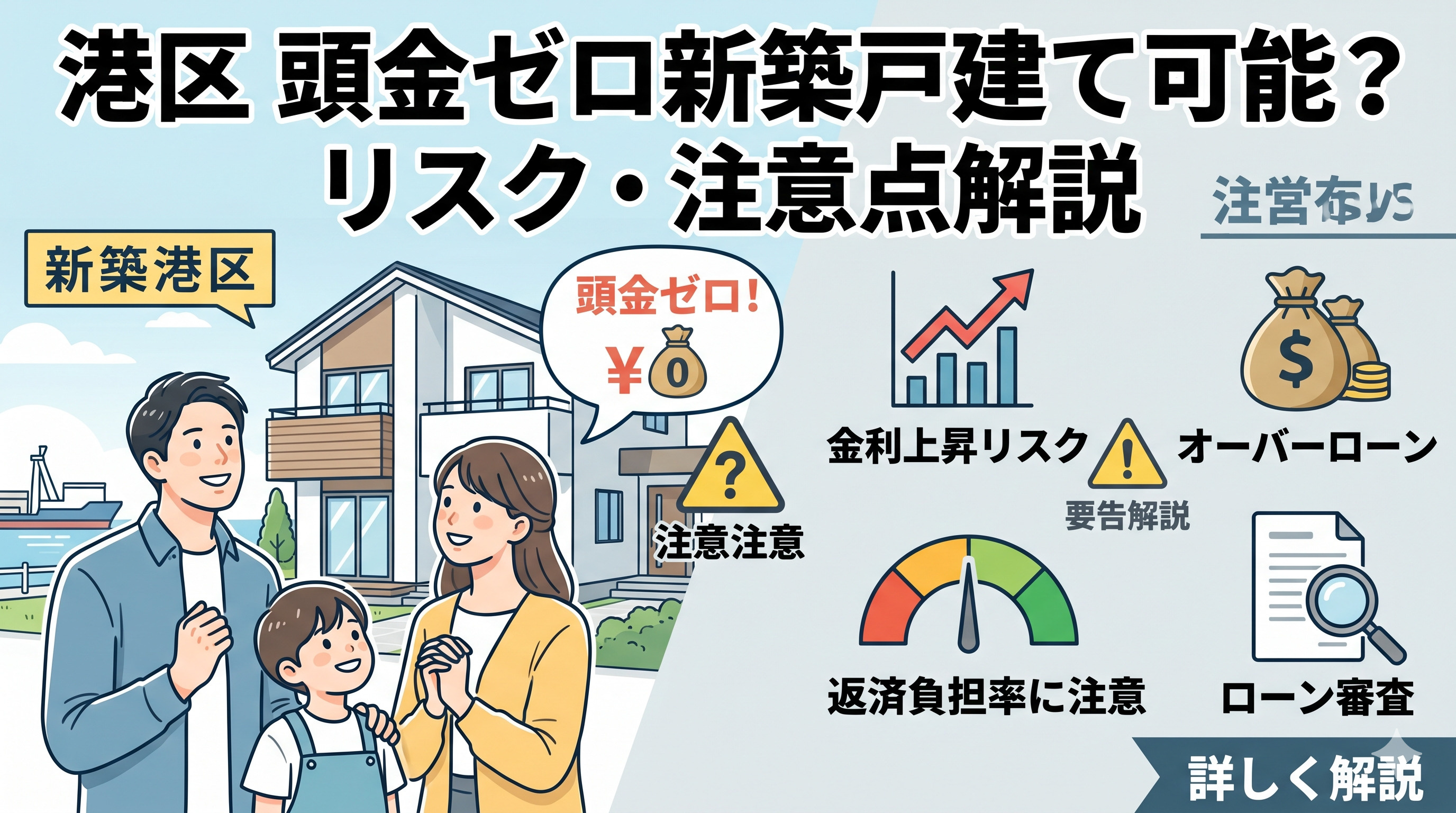 港区で頭金ゼロ新築戸建ては可能?リスクと注意点を詳しく解説の画像
