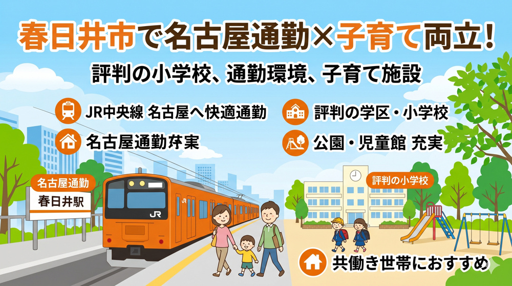 春日井市で小学校の評判を確認したい方へ！JR中央線沿線で名古屋通勤と子育てを両立するコツの画像