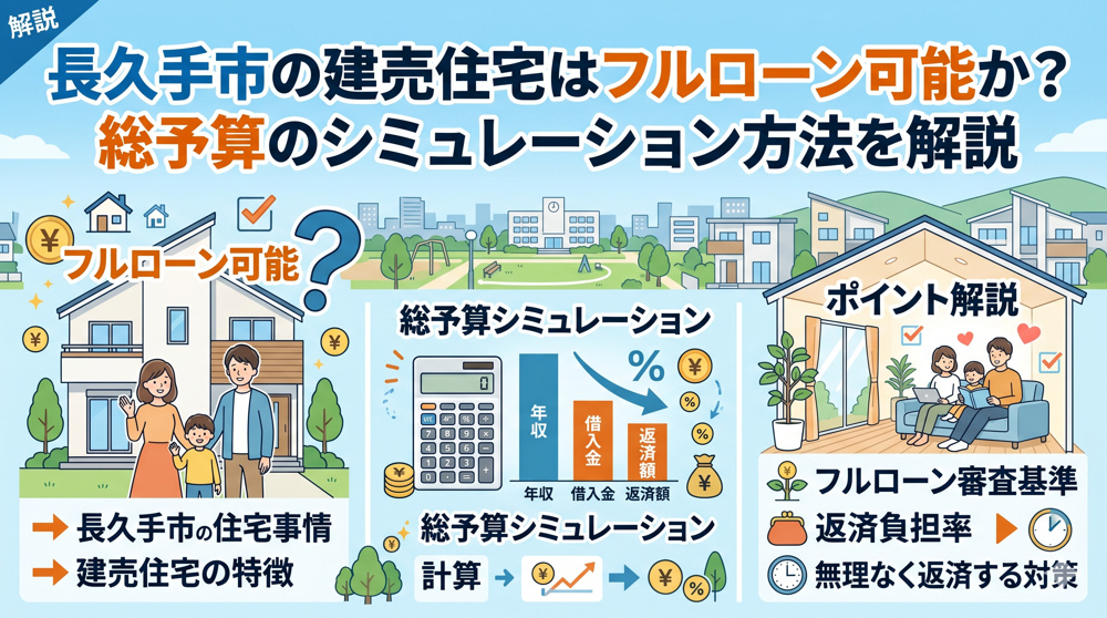 長久手市の建売住宅はフルローン可能か？総予算のシミュレーション方法を解説の画像