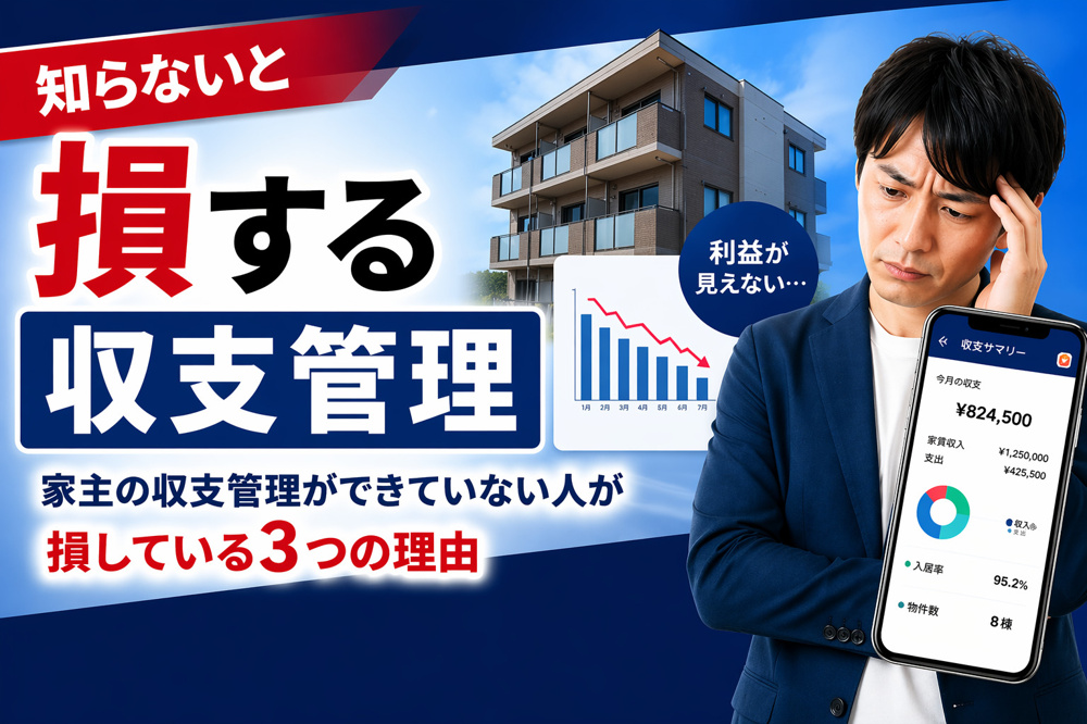 収支管理ができていない家主が損している3つの理由の画像