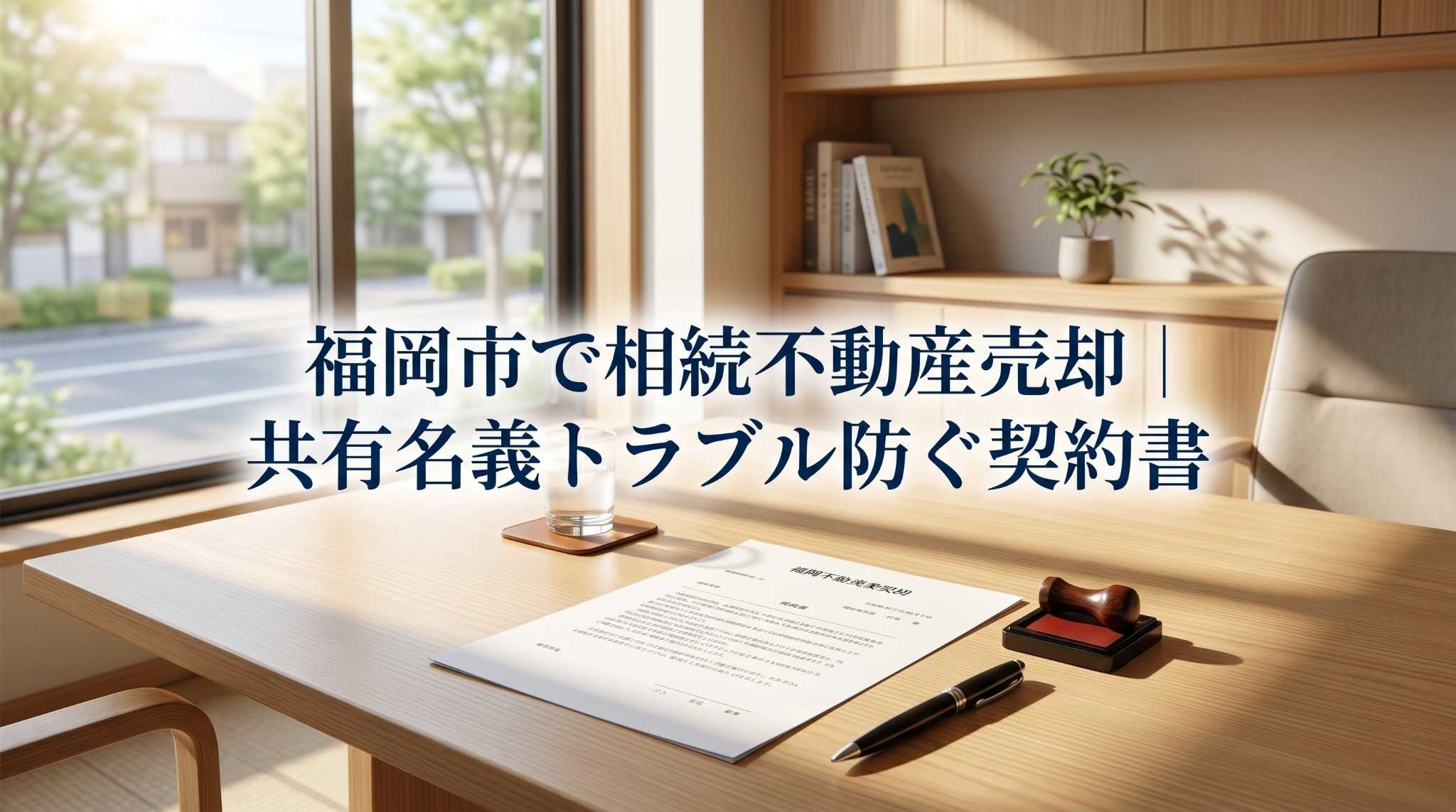 福岡市で相続不動産売却｜共有名義トラブル防ぐ契約書の画像