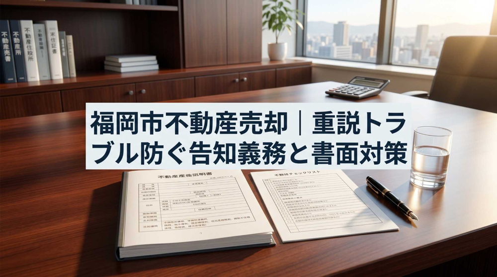 福岡市不動産売却｜重説トラブル防ぐ告知義務と書面対策の画像