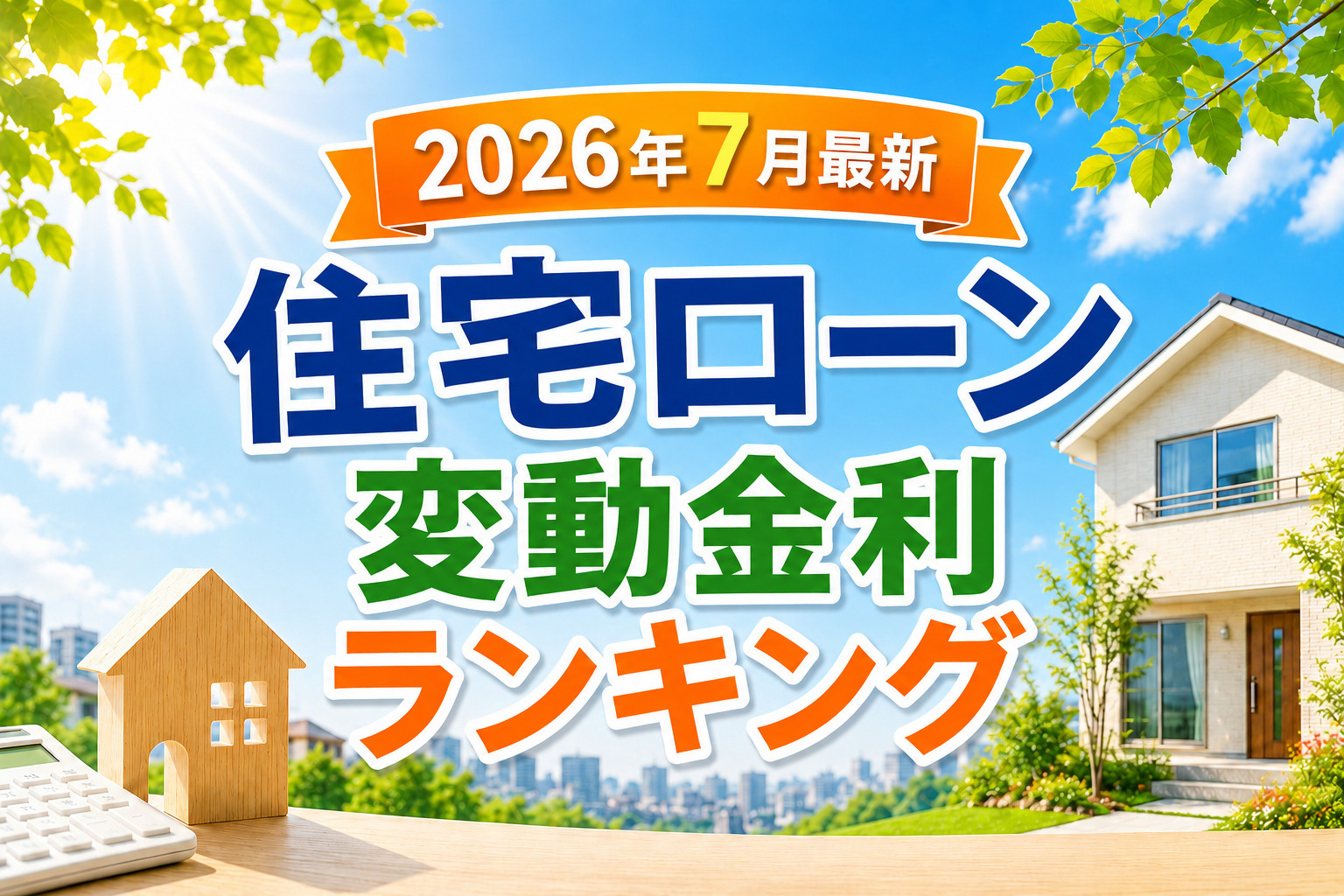 最新！住宅ローン変動金利ランキングの画像