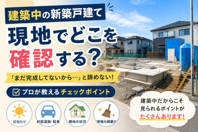 建築中の新築戸建 現地でどこを確認する?の画像