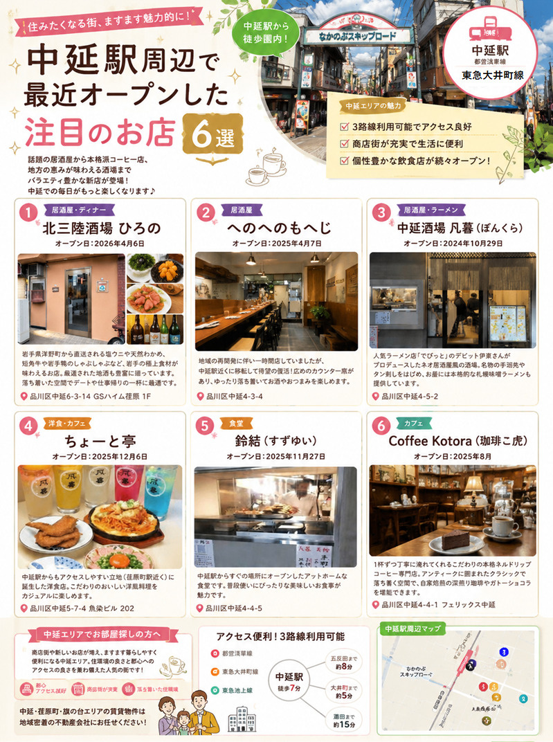 中延駅周辺でお部屋探しは三都市アース中延店へ