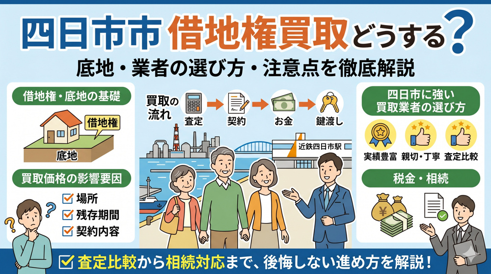 四日市市の借地権買取はどうする？業者の選び方と注意点を解説の画像
