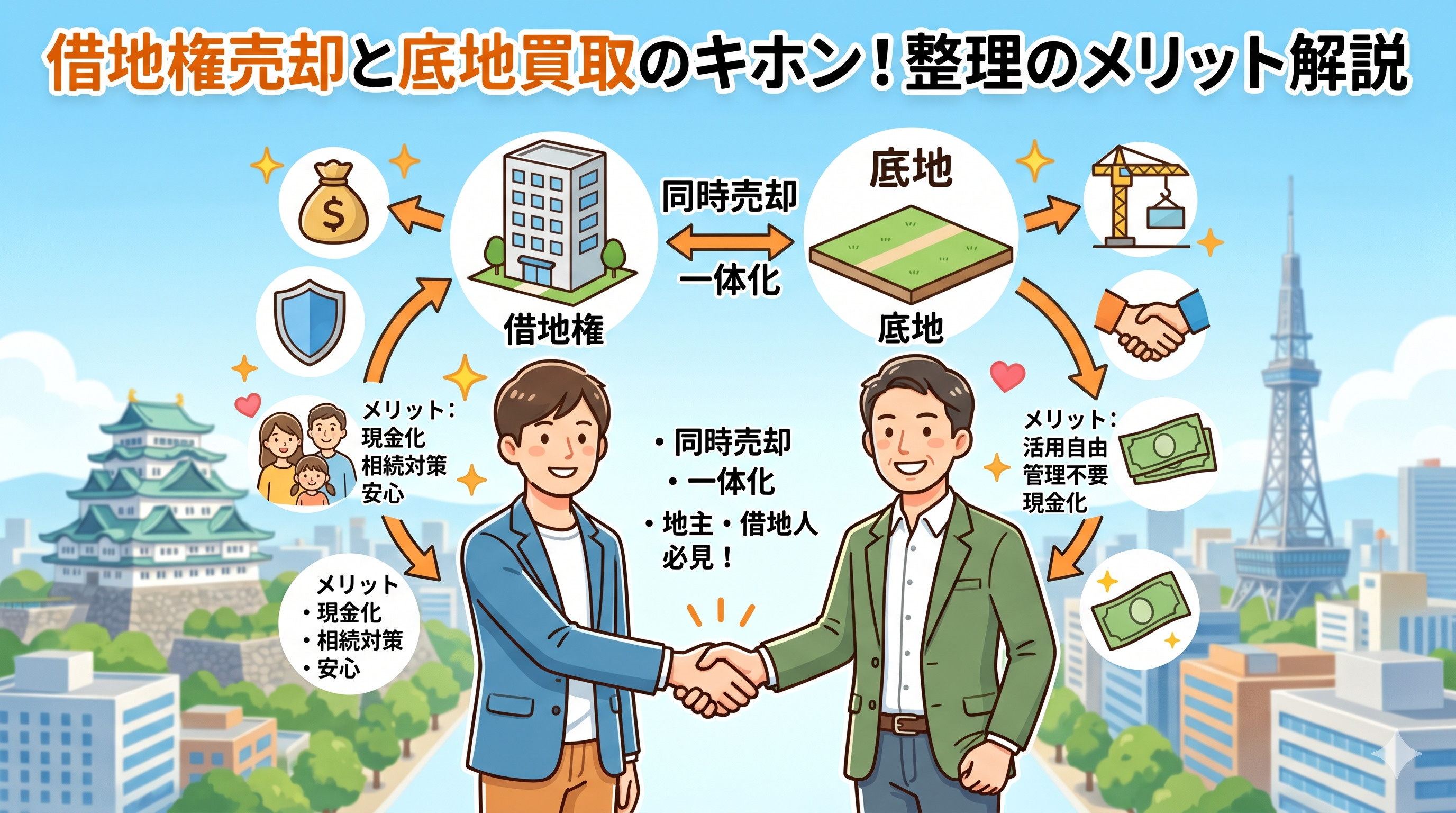 借地権売却と底地買取の基礎知識！整理で得られるメリットを解説の画像