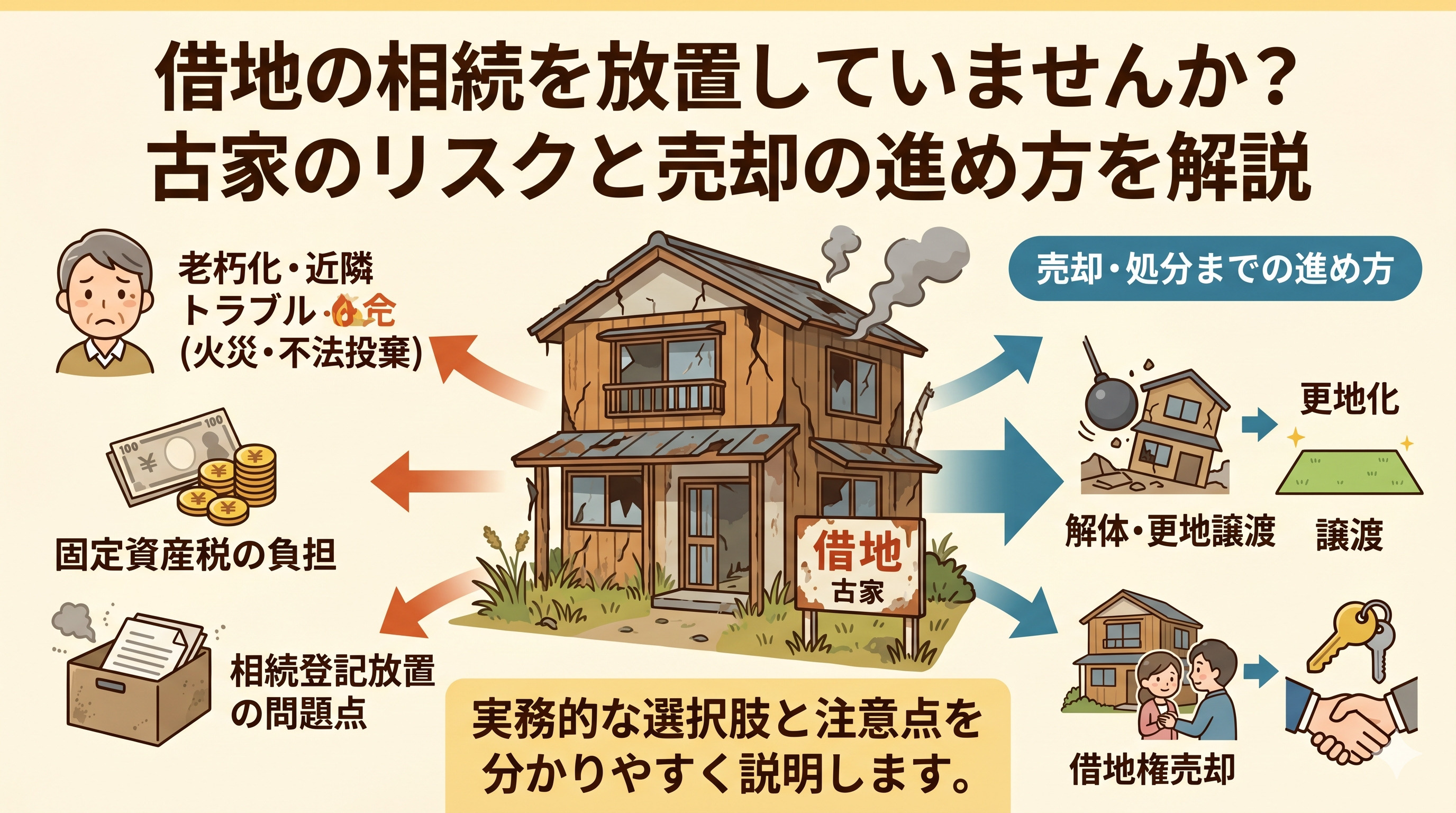 借地の相続を放置していませんか？古家のリスクと売却の進め方を解説の画像