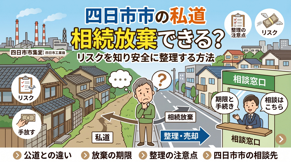 四日市市の私道は相続放棄できるか？リスクを知り安全に整理する方法の画像