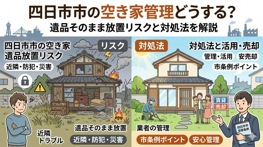四日市市の空き家管理どうする？遺品そのまま放置リスクと対処法を解説の画像