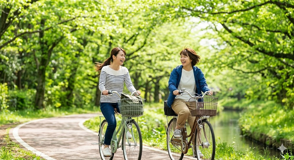 地域で味わう初夏の新緑サイクリング！東小金井駅から小金井公園へ自転車で出かけようの画像