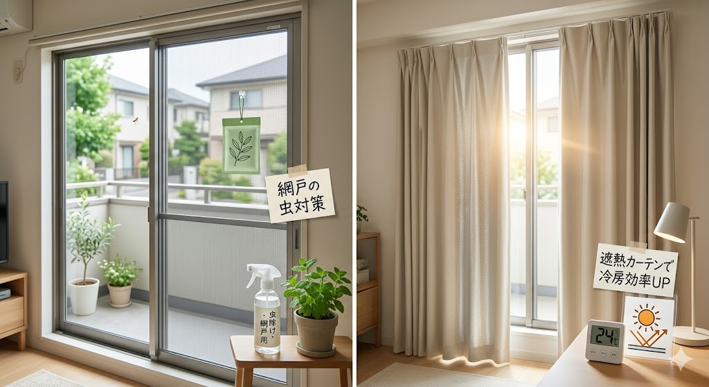 東小金井の賃貸の夏対策は網戸が重要！遮熱カーテンとメンテナンスで快適な部屋作りの画像