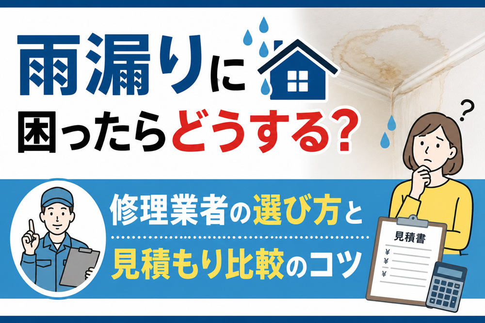 雨漏りに困ったらどうする？修理業者の選び方と見積もり比較のコツの画像