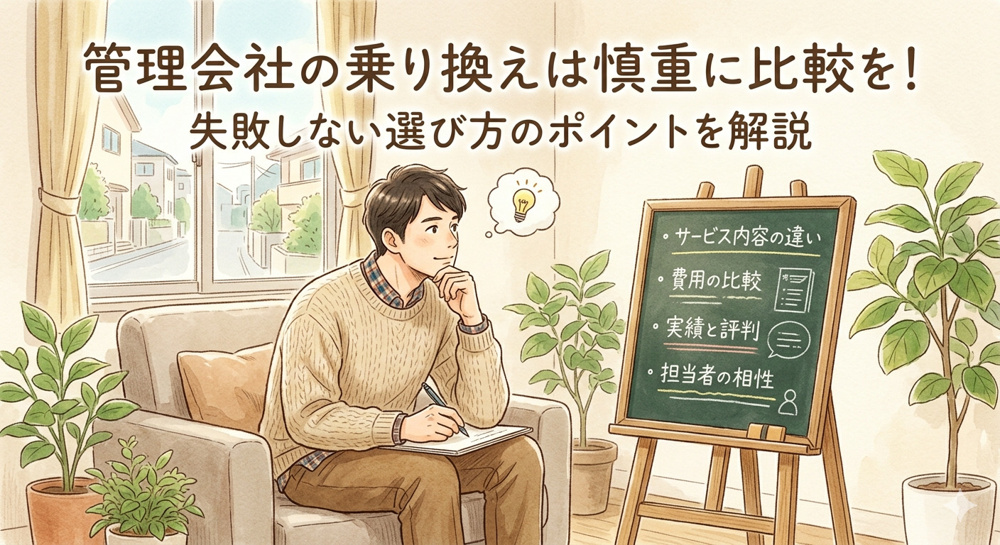 管理会社の乗り換えは慎重に比較を！失敗しない選び方のポイントを解説の画像