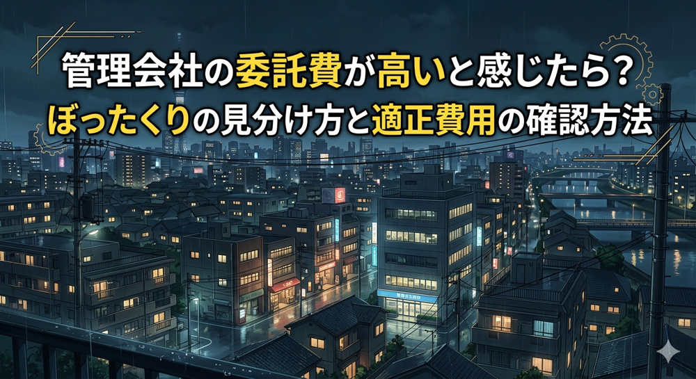 管理会社の委託費が高いと感じたら？ぼったくりの見分け方と適正費用の確認方法の画像