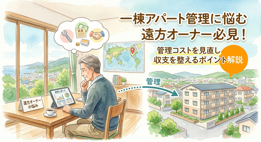 愛知県の一棟アパート管理に悩む遠方オーナー必見！管理コストを見直し収支を整えるポイント解説の画像