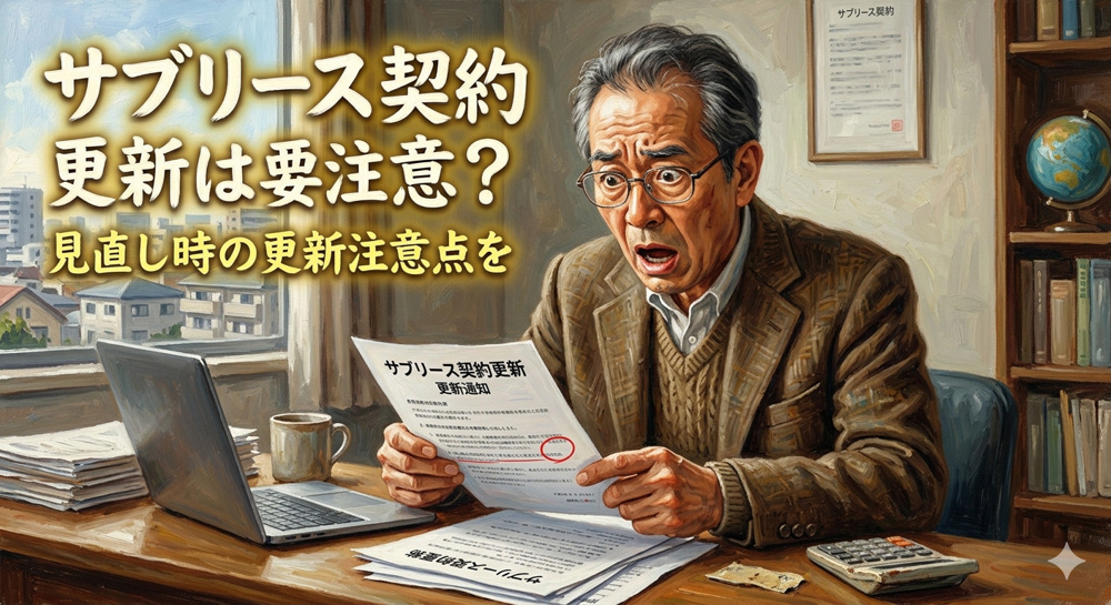 愛知県のサブリース契約更新は要注意？見直し時の更新注意点を詳しく解説の画像