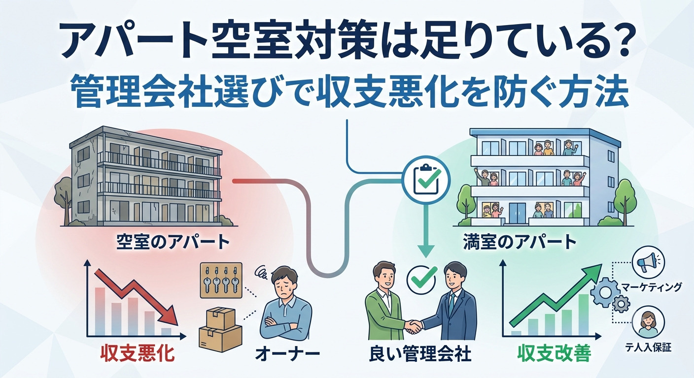 愛知のアパート空室対策は足りている？管理会社選びで収支悪化を防ぐ方法の画像