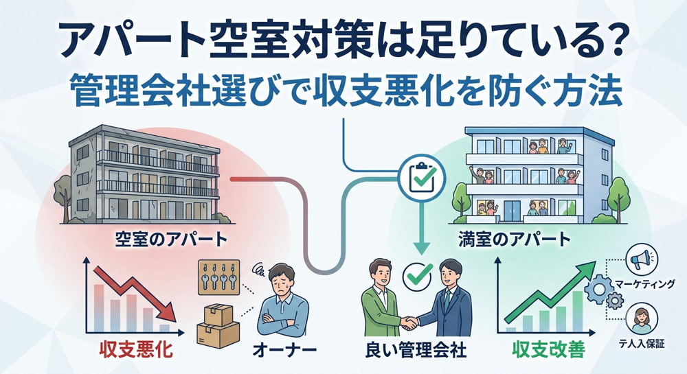 愛知のアパート空室対策は足りている？管理会社選びで収支悪化を防ぐ方法の画像