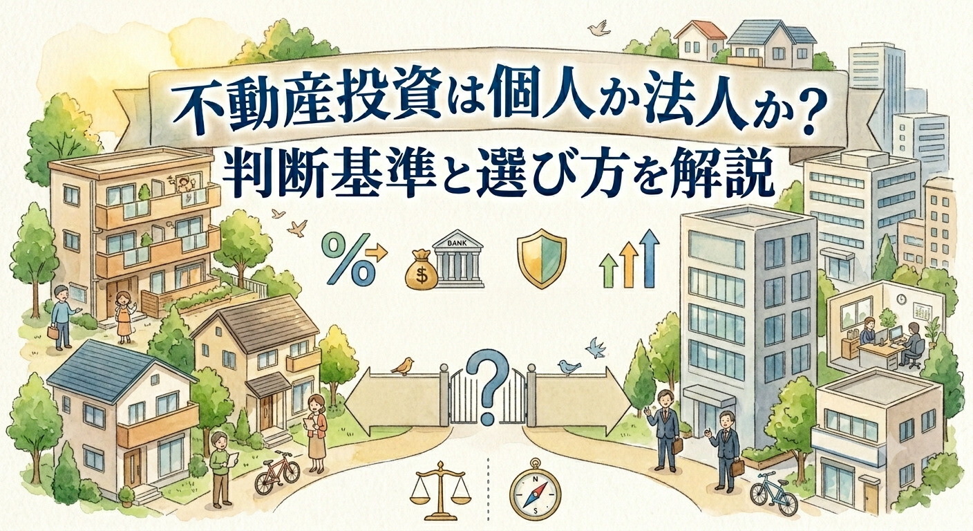 愛知の不動産投資は個人か法人か？判断基準と選び方を解説の画像