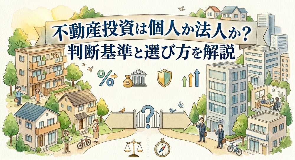 愛知の不動産投資は個人か法人か？判断基準と選び方を解説の画像