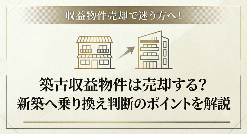 愛知の築古収益物件は売却して？新築へ乗り換え判断のポイントを解説の画像