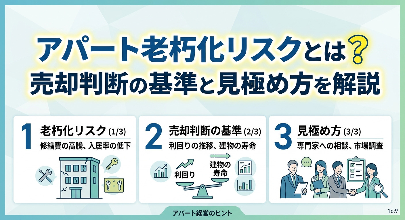 愛知のアパート老朽化リスクとは?売却判断の基準と見極め方を解説の画像