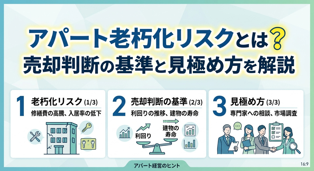 愛知のアパート老朽化リスクとは？売却判断の基準と見極め方を解説の画像