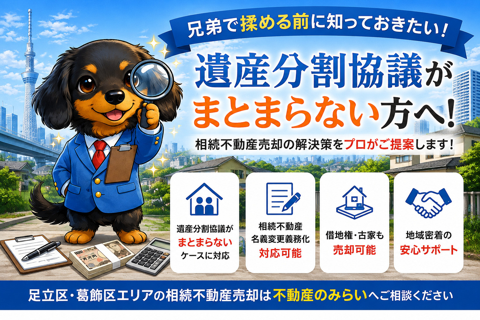 【遺産分割協議がまとまらない】兄弟で揉める前に知っておきたい！相続不動産売却の解決策とは？｜不動産のみらいの画像