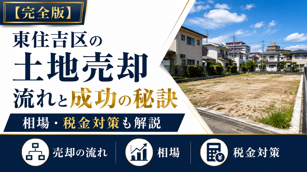【完全版】大阪市東住吉区での土地売却の流れと成功の秘訣：相場から税金対策まで徹底解説の画像