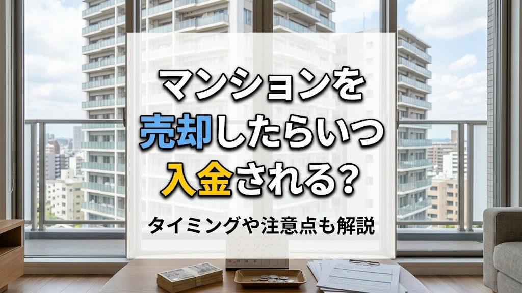 マンションを売却したらいつ入金される？タイミングや注意点も解説の画像