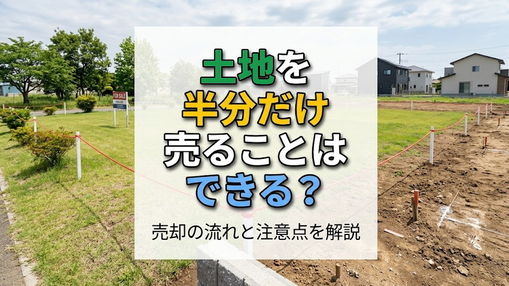 土地を半分だけ売ることはできる？売却の流れと注意点を解説の画像