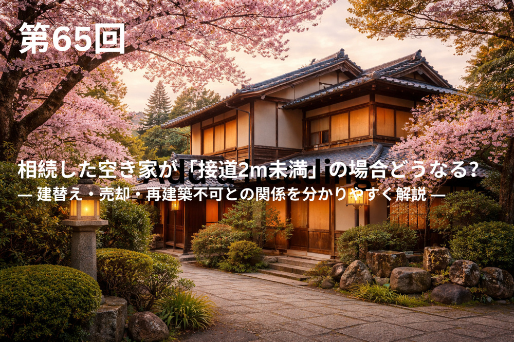 相続した空き家が「接道2m未満」の場合どうなる？ ― 建替え・売却・再建築不可との関係を分かりやすく解説 ―の画像