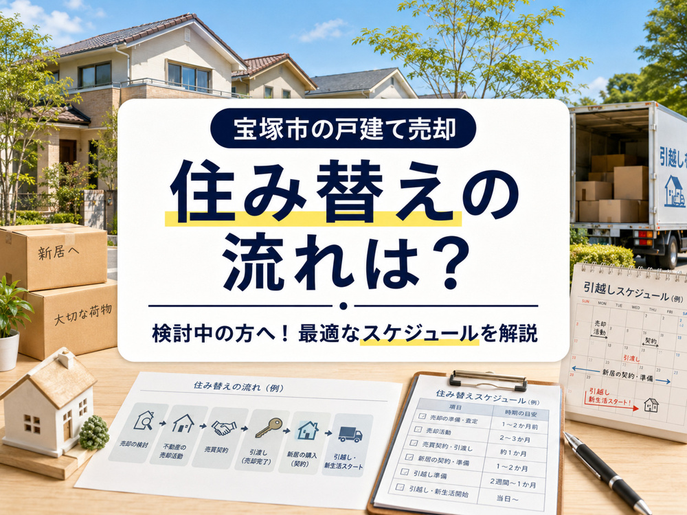 宝塚市で戸建て売却を検討中の方へ！住み替えの流れと最適なスケジュールを解説の画像