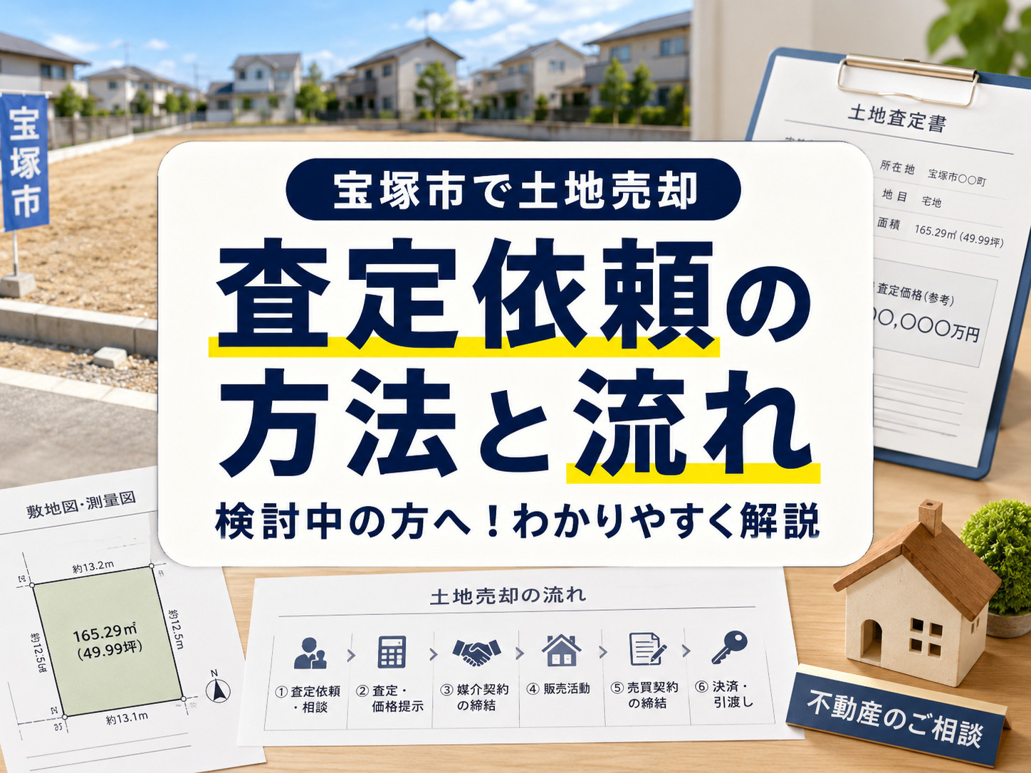 宝塚市で土地売却を検討中の方へ！査定依頼の方法と流れを解説の画像