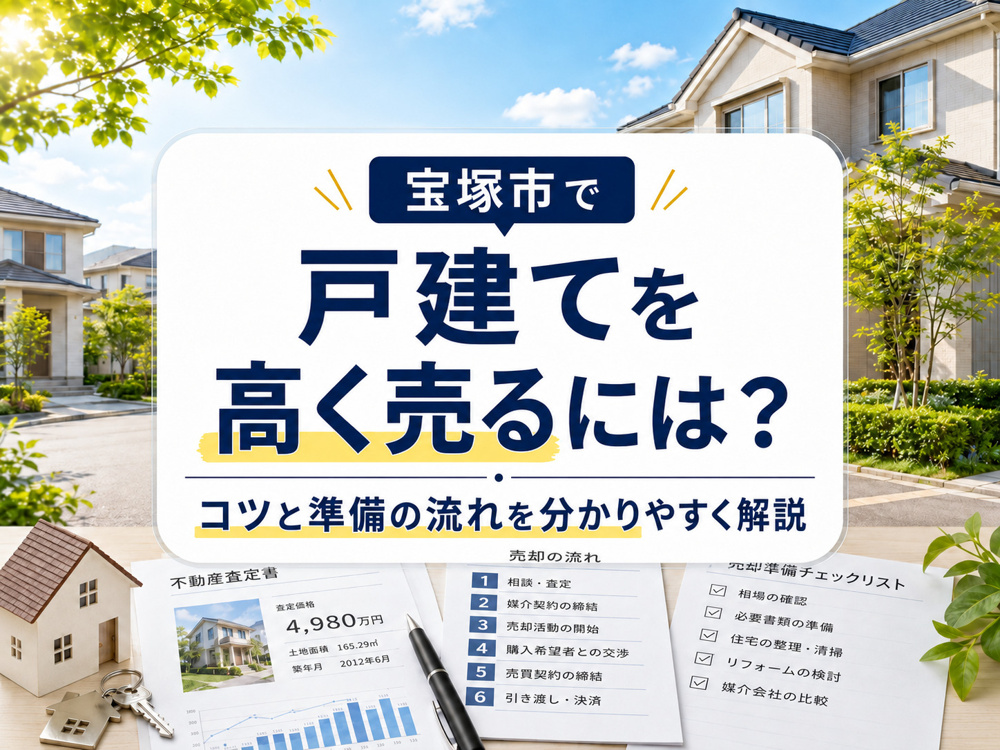 宝塚市で戸建てを高く売るには？コツと準備の流れを分かりやすく解説の画像