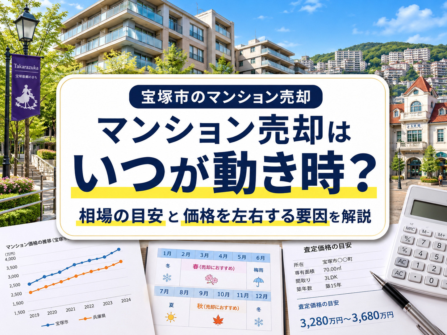 宝塚市のマンション売却はいつが動き時？相場の目安と価格を左右する要因を解説の画像